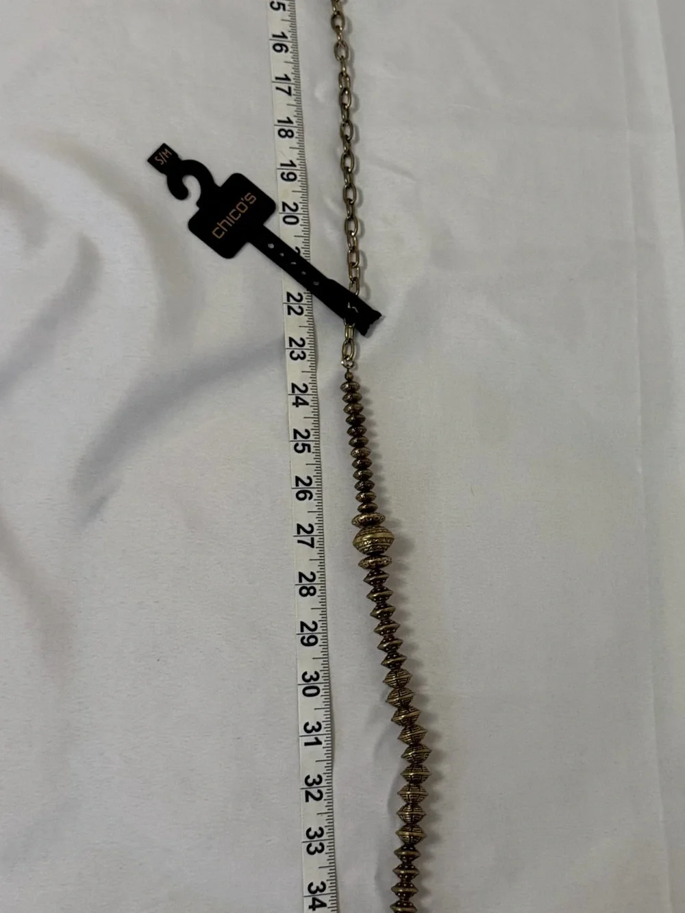 Chico's Antiqued Gold Coin-Link Belt